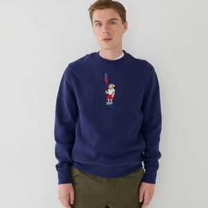 J Crew Fleece Embroidered Oarsman Sweatshirt